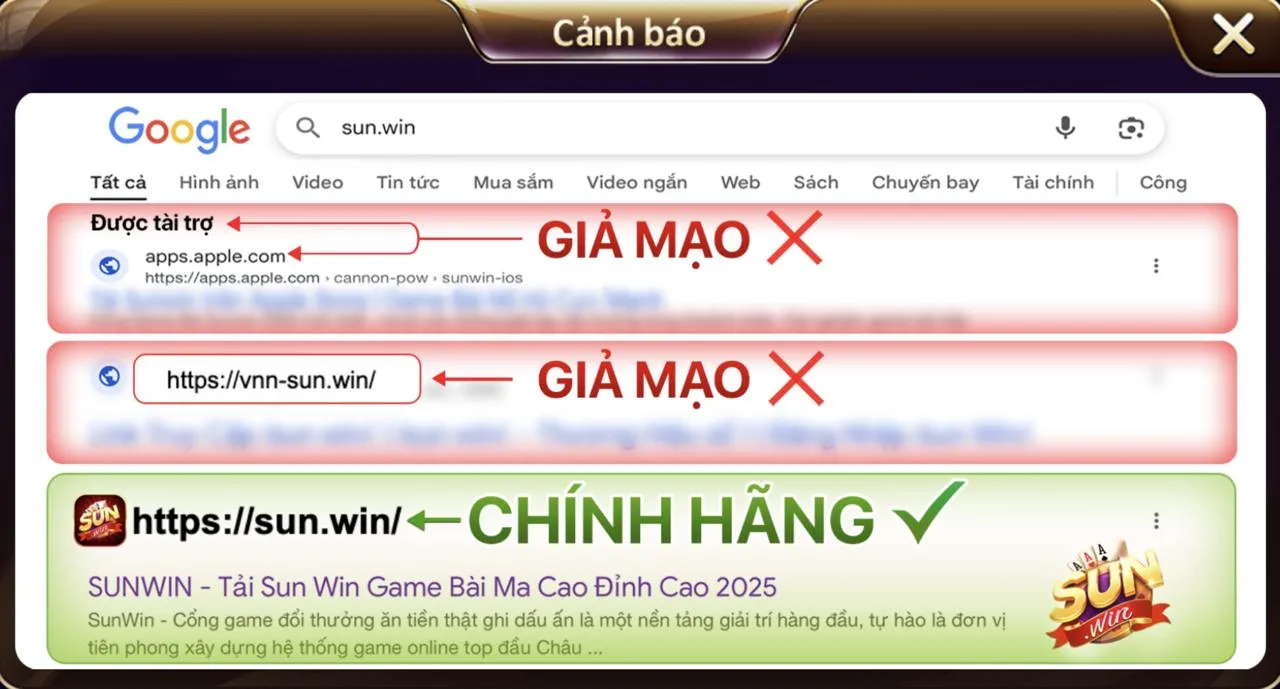 Bảo vệ khi truy cập Sunwin